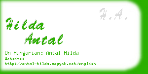 hilda antal business card